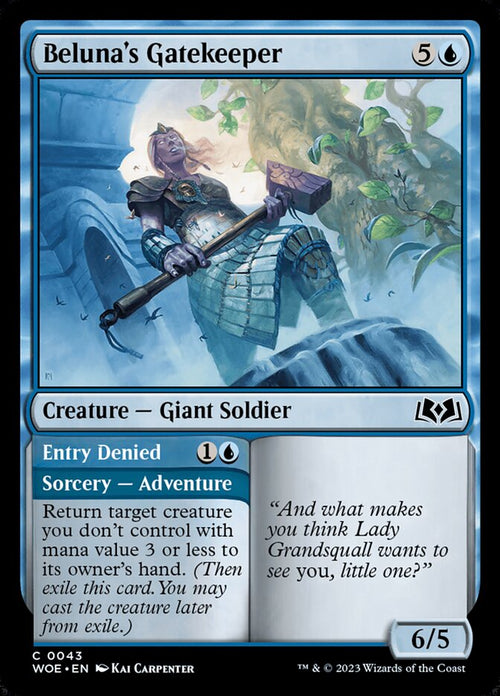 Card Scan of Beluna's Gatekeeper // Entry Denied | WOE