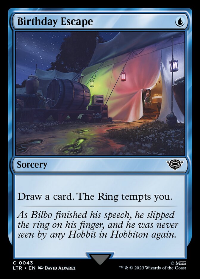 Card Scan of Birthday Escape | LTR