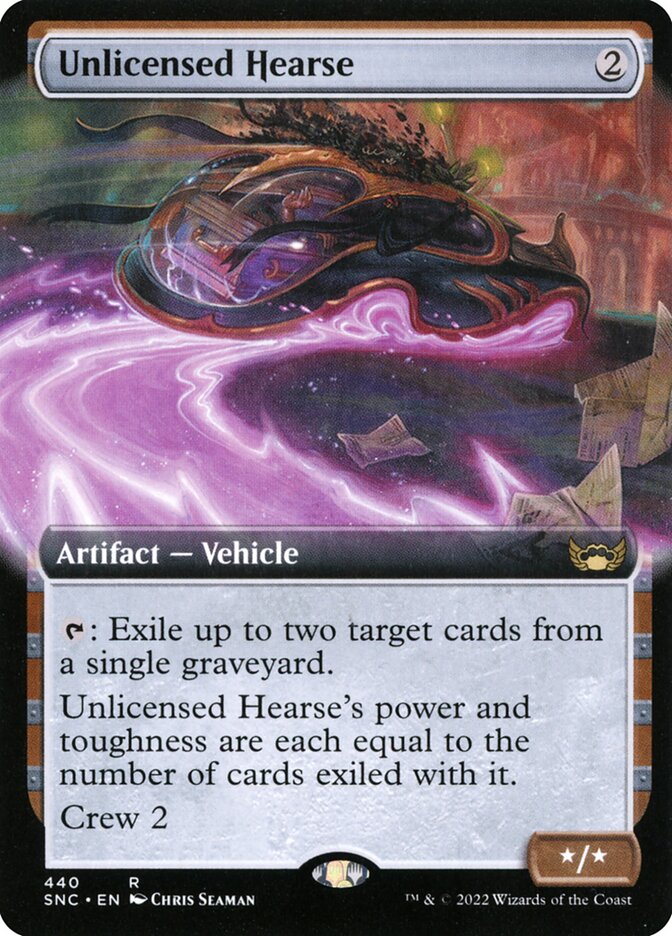 Unlicensed Hearse | Extended Art | SNC (Foil) - Card Scan
