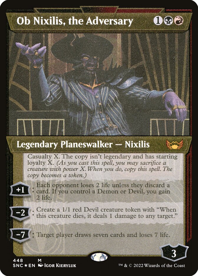 Ob Nixilis, the Adversary | Showcase | Foil Etched | SNC (Foil) - Card Scan
