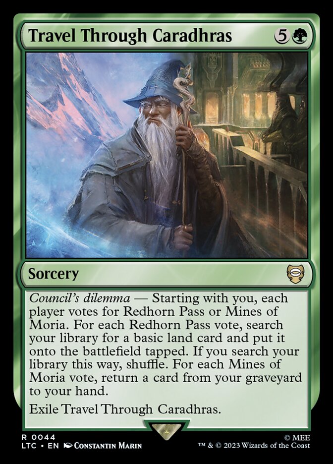 Card Scan of Travel Through Caradhras | LTC