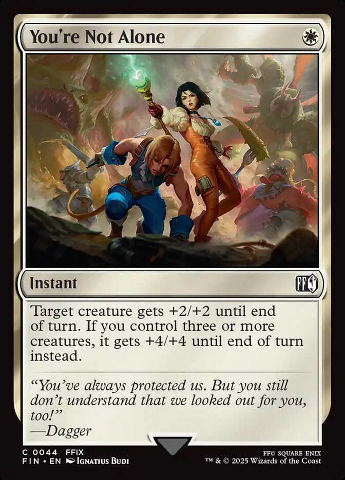 Card Scan of You're Not Alone | FIN
