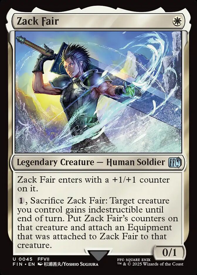 Card Scan of Zack Fair | FIN
