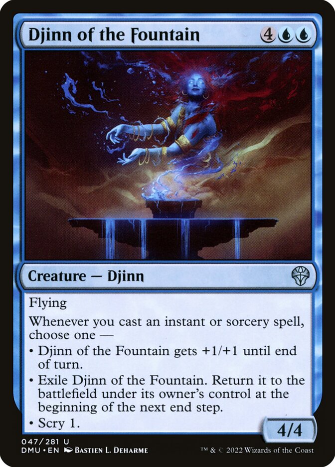 Card Scan of Djinn of the Fountain | DMU