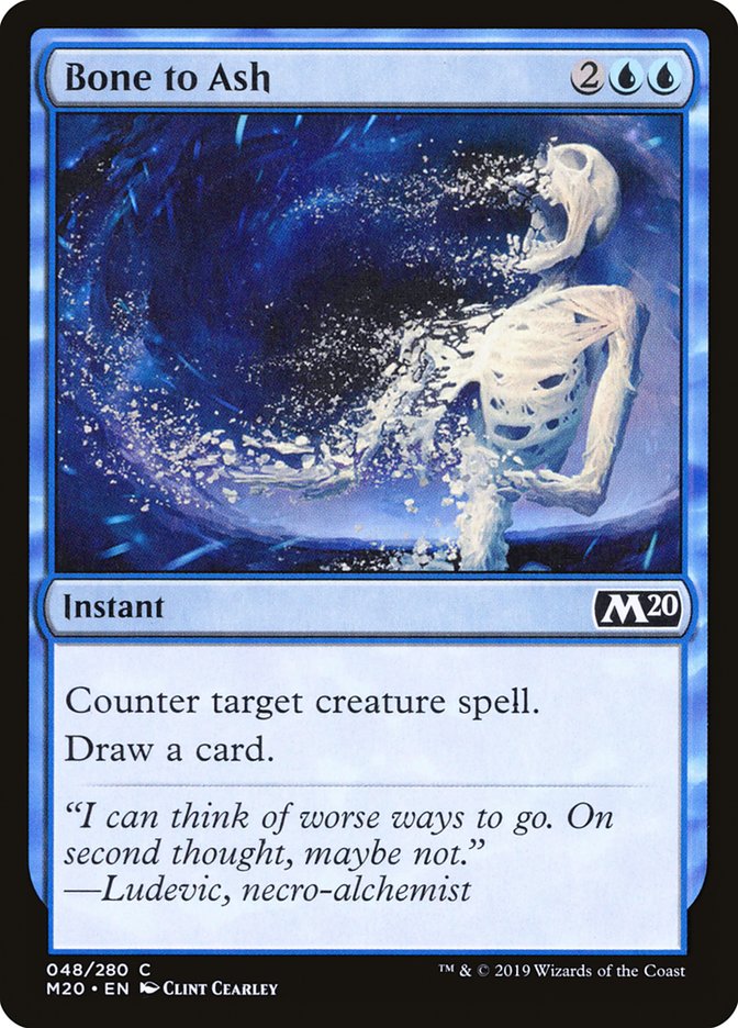 Card Scan of Bone to Ash | M20