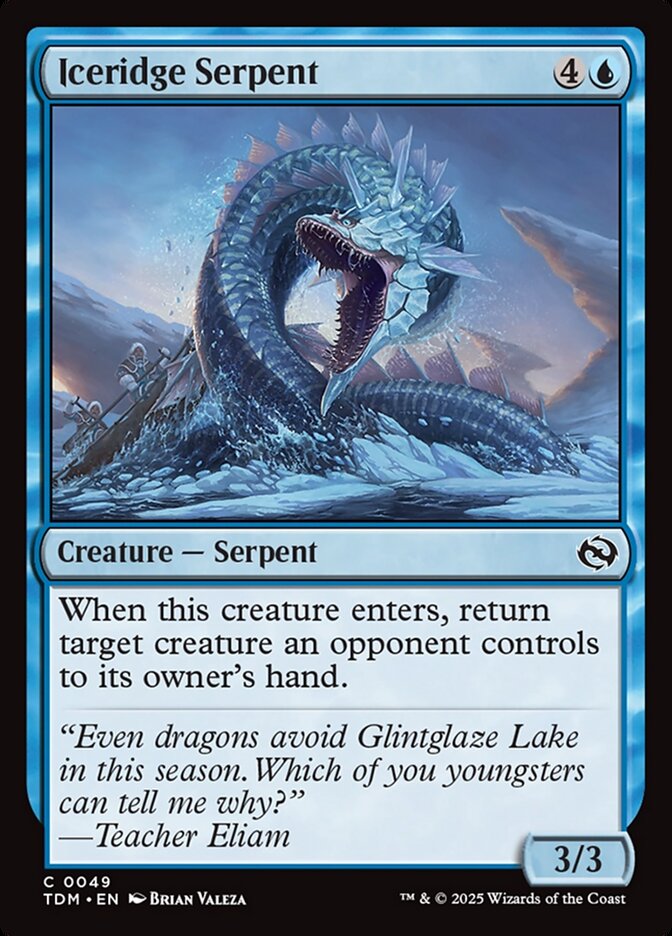 Card Scan of Iceridge Serpent | TDM