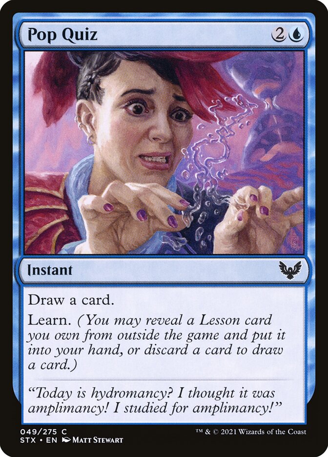 Card Scan of Pop Quiz | STX