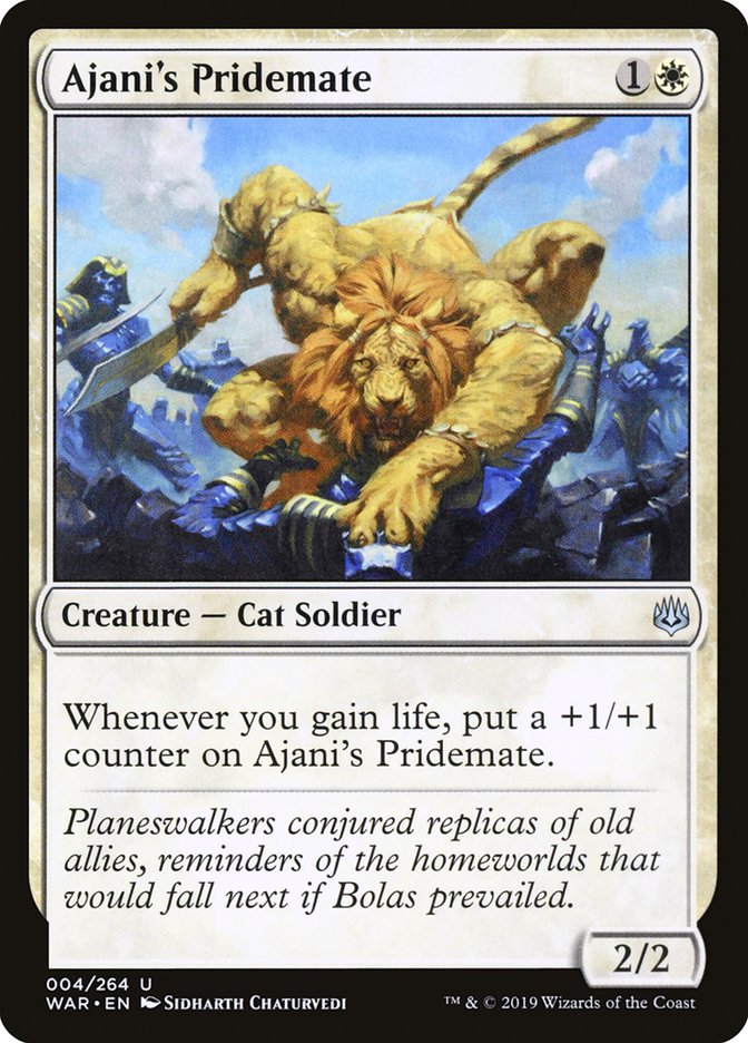 Card Scan of Ajani's Pridemate | WAR
