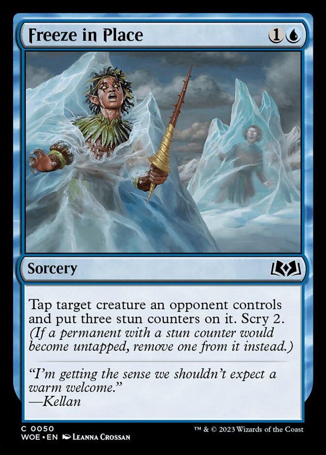 Card Scan of Freeze in Place | WOE