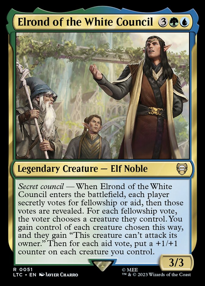 Card Scan of Elrond of the White Council | LTC