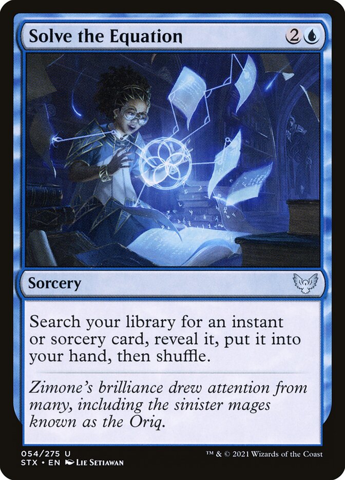 Card Scan of Solve the Equation | STX