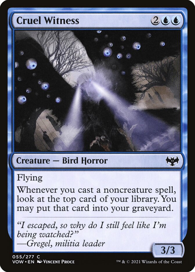 Card Scan of Cruel Witness | VOW