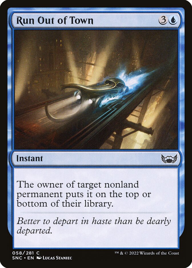 Card Scan of Run Out of Town | SNC
