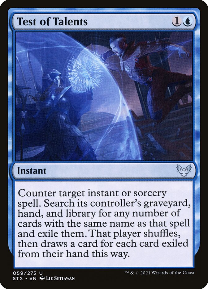 Card Scan of Test of Talents | STX