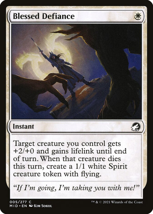 Card Scan of Blessed Defiance | MID