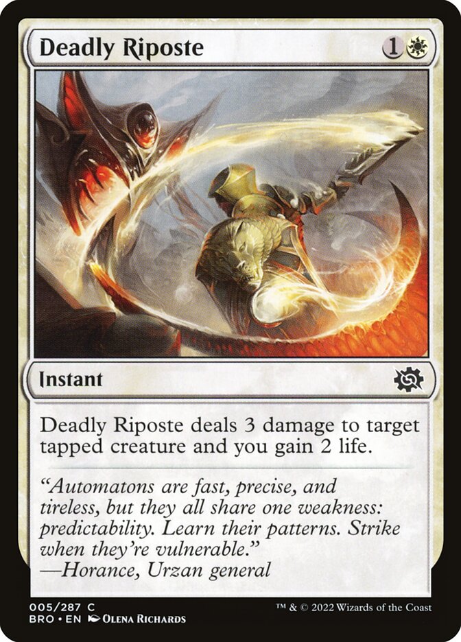 Card Scan of Deadly Riposte | BRO
