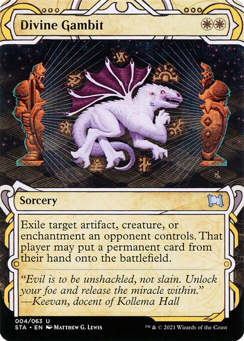 Divine Gambit | STA (Showcase Etched) - Card Scan
