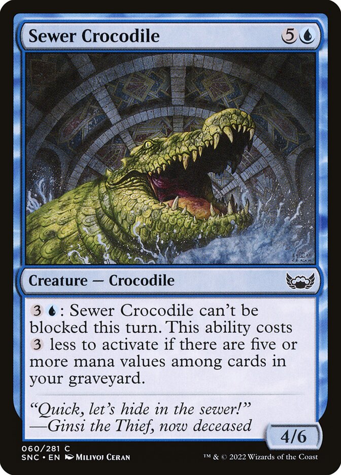 Card Scan of Sewer Crocodile | SNC