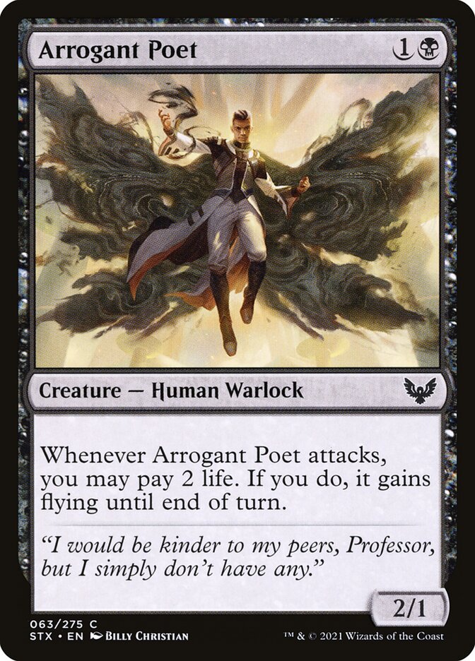 Card Scan of Arrogant Poet | STX