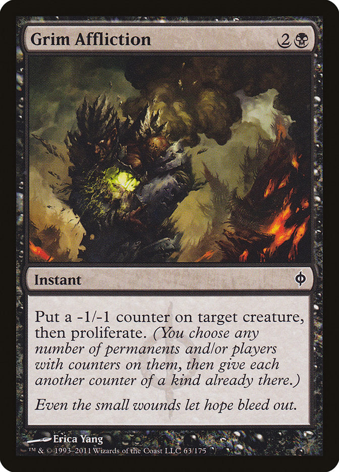 Card Scan of Grim Affliction | NPH