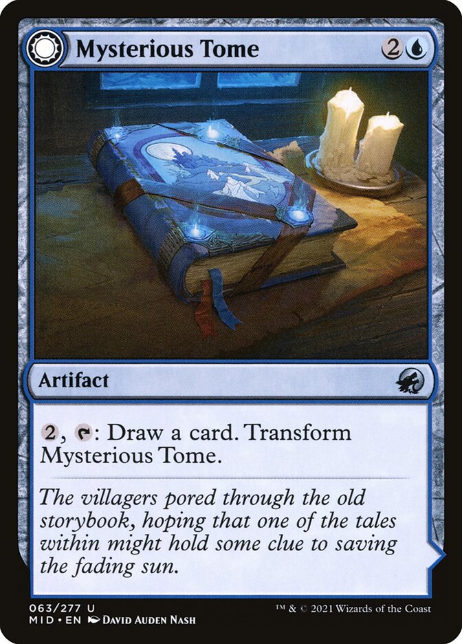 Card Scan of Mysterious Tome // Chilling Chronicle | MID