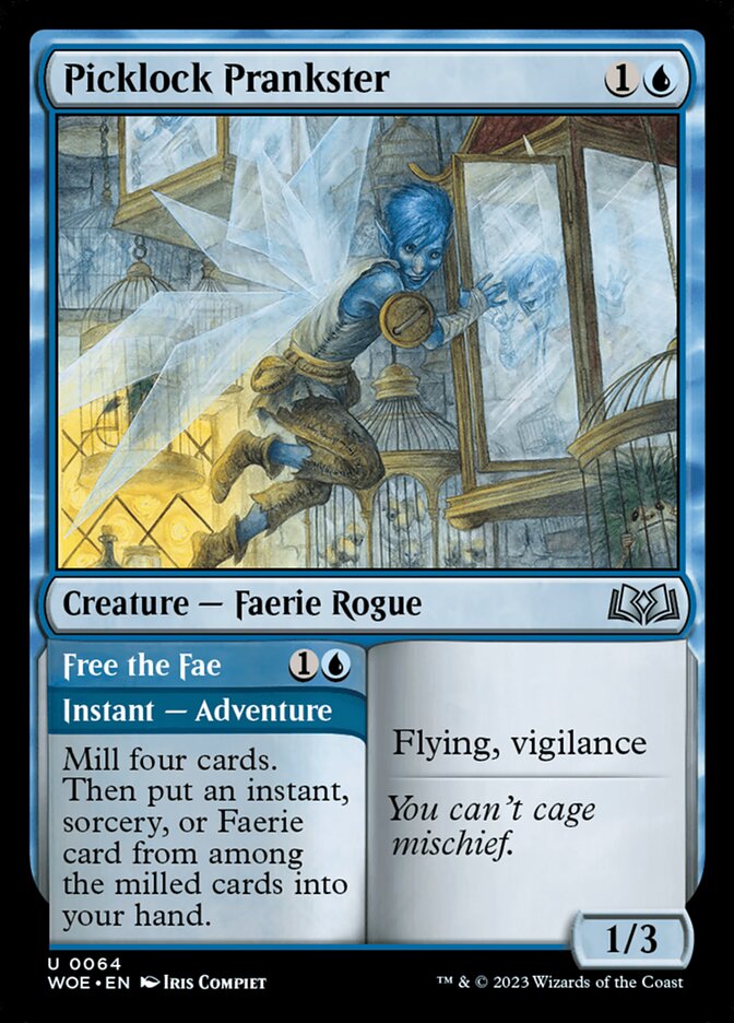 Card Scan of Picklock Prankster // Free the Fae | WOE