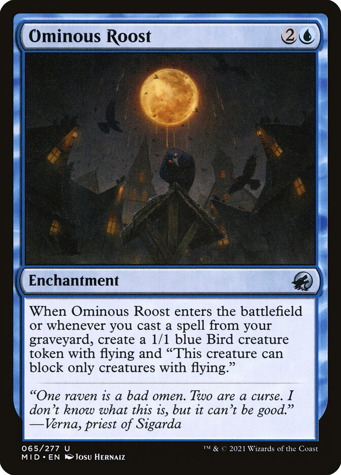 Card Scan of Ominous Roost | MID