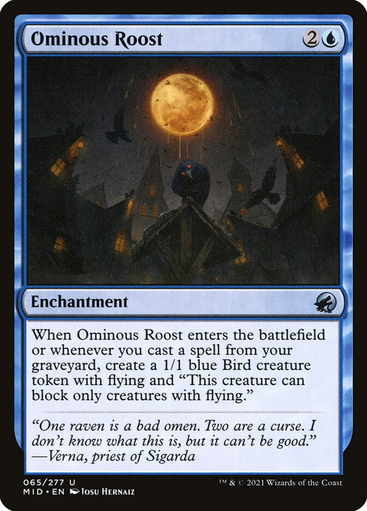 Card Scan of Ominous Roost | MID