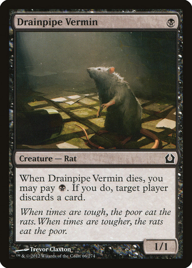 Card Scan of Drainpipe Vermin | RTR