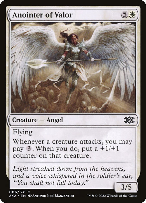 Card Scan of Anointer of Valor | 2X2