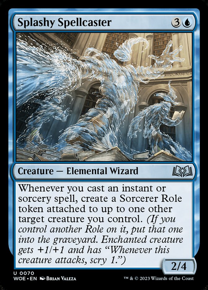 Card Scan of Splashy Spellcaster | WOE