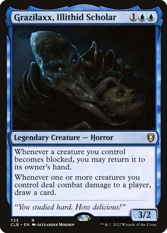 Card Scan of Grazilaxx, Illithid Scholar | CLB
