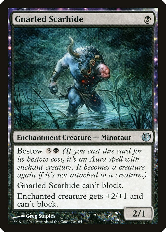 Card Scan of Gnarled Scarhide | JOU