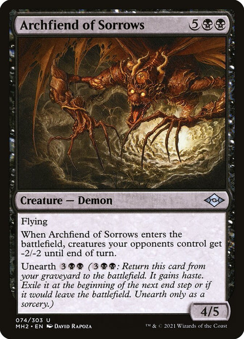 Card Scan of Archfiend of Sorrows | MH2