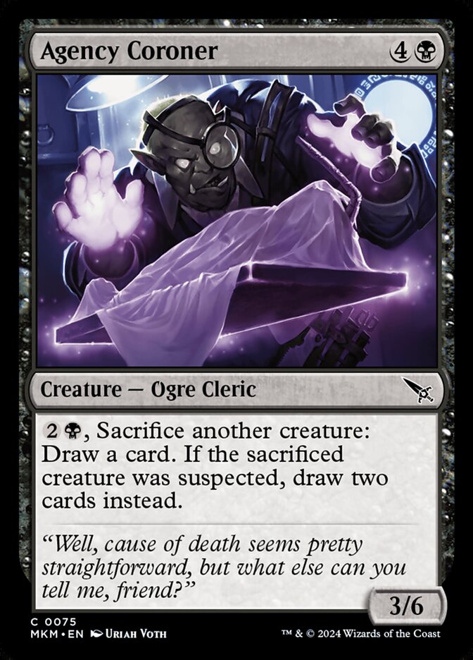 Card Scan of Agency Coroner | MKM