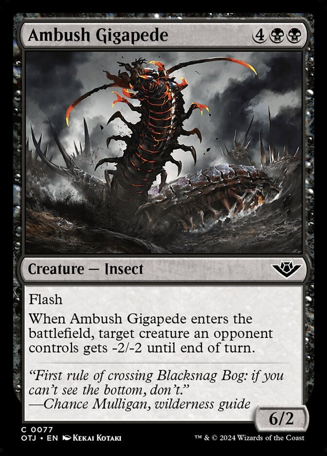 Card Scan of Ambush Gigapede | OTJ