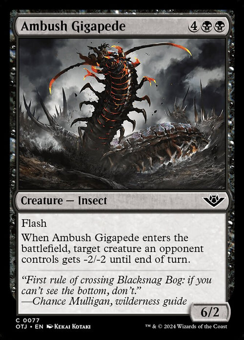 Card Scan of Ambush Gigapede | OTJ