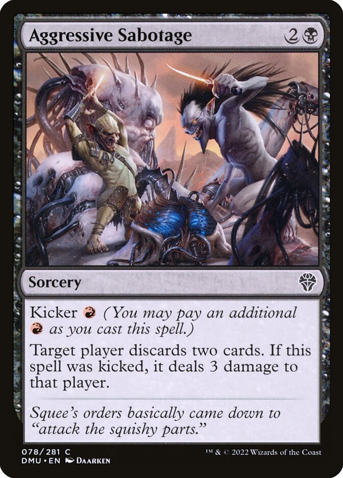 Card Scan of Aggressive Sabotage | DMU