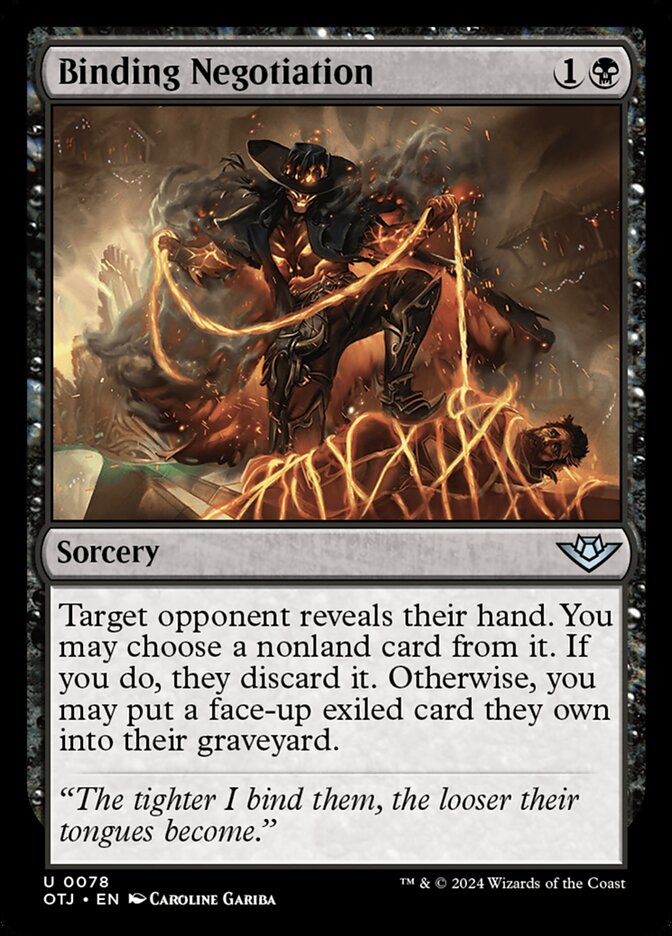 Card Scan of Binding Negotiation | OTJ