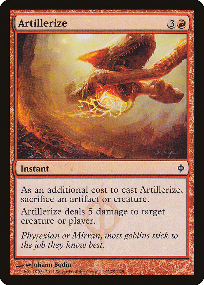 Card Scan of Artillerize | NPH