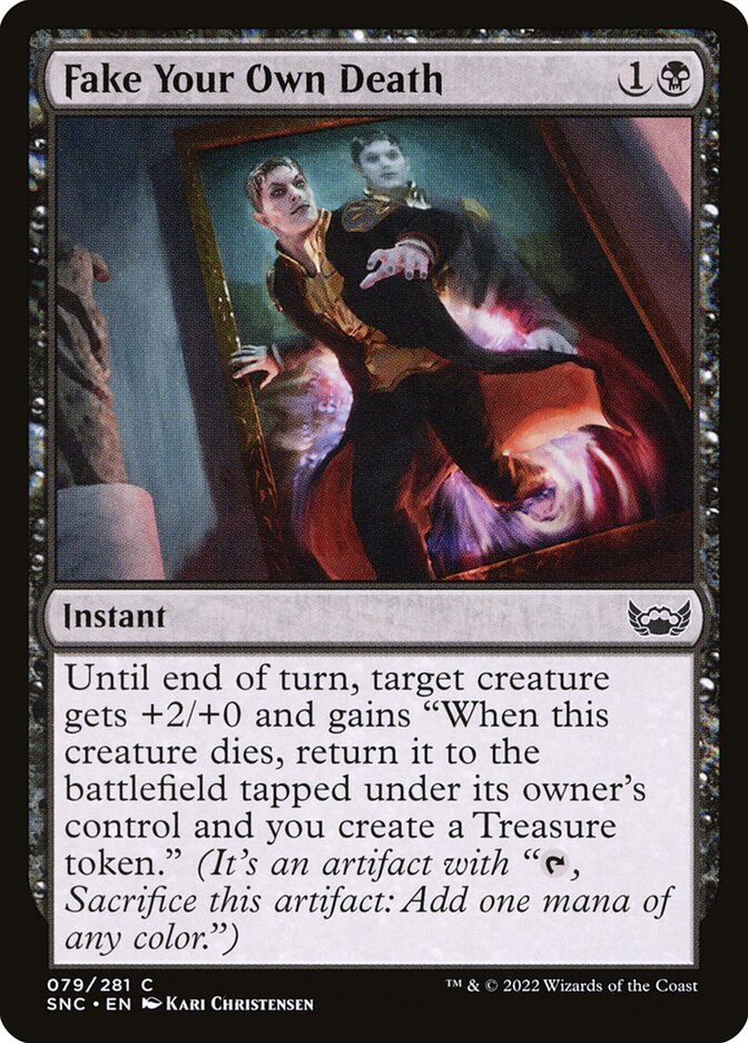Card Scan of Fake Your Own Death | SNC