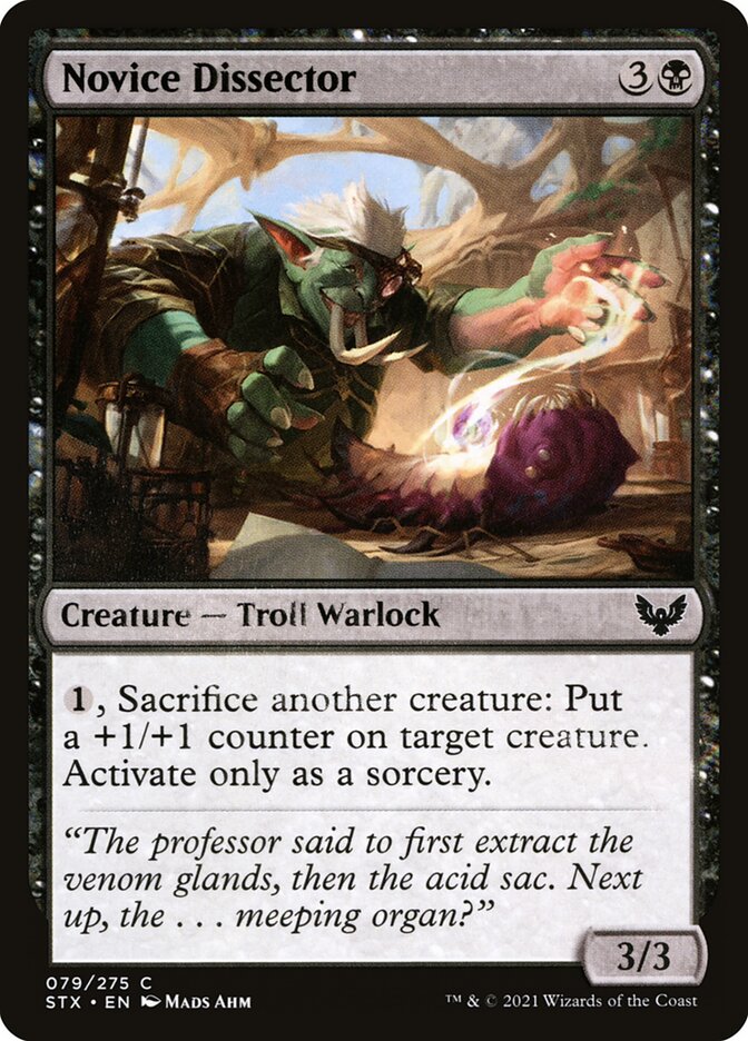 Card Scan of Novice Dissector | STX
