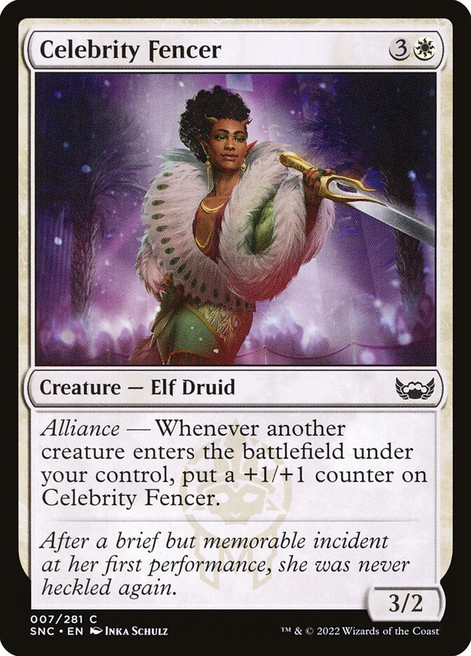 Card Scan of Celebrity Fencer | SNC