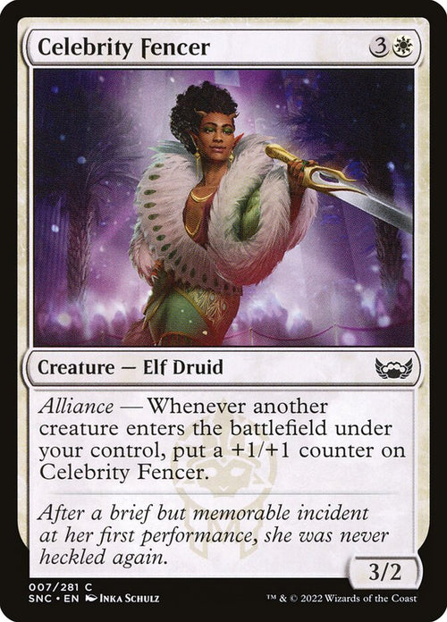 Card Scan of Celebrity Fencer | SNC