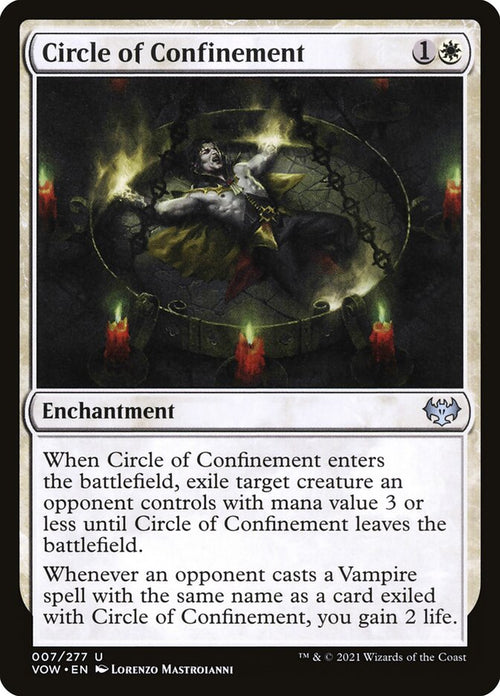 Card Scan of Circle of Confinement | VOW