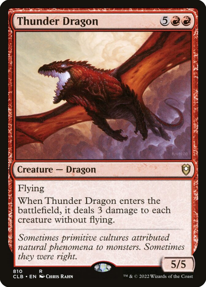 Card Scan of Thunder Dragon | CLB
