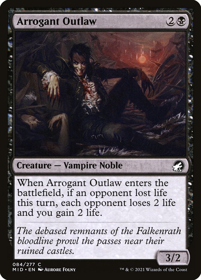 Card Scan of Arrogant Outlaw | MID