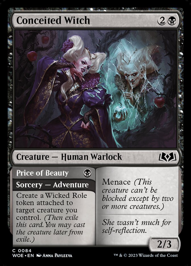 Card Scan of Conceited Witch // Price of Beauty | WOE