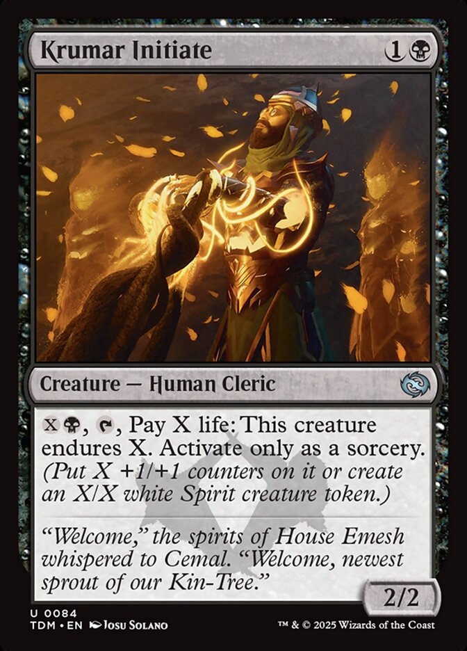 Card Scan of Krumar Initiate | TDM