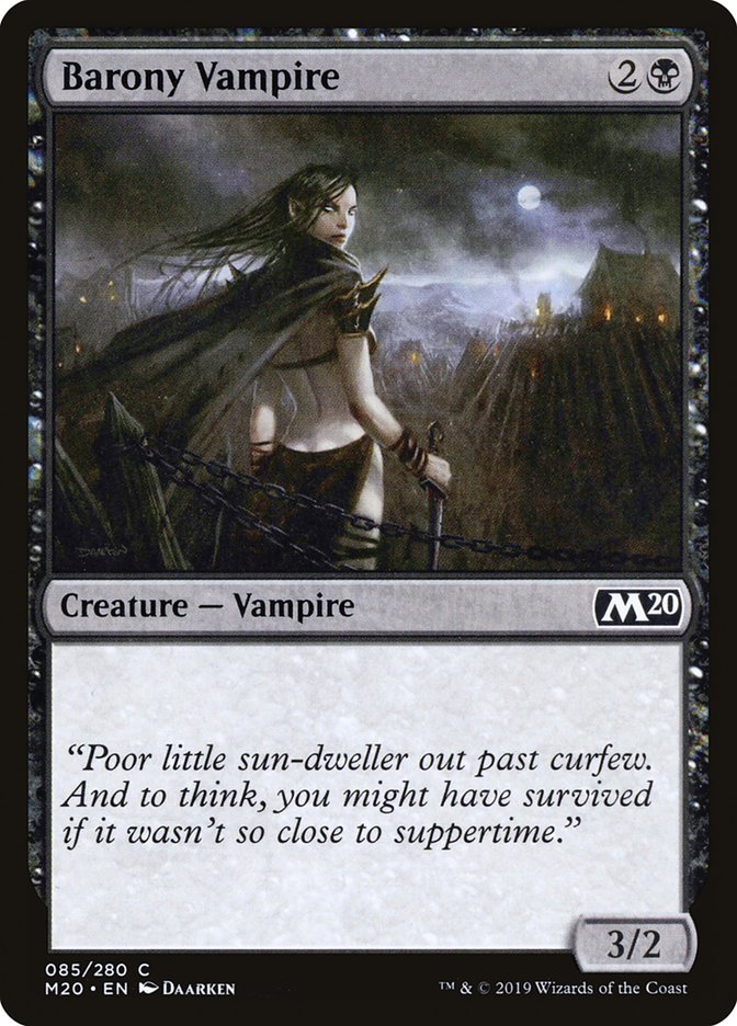 Card Scan of Barony Vampire | M20